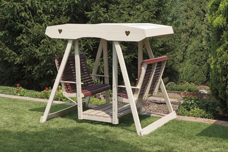 Double Rollback Lawn Swing HardTop Glider Gliders 