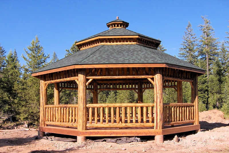 gazebo depot log octagon gazebo kit, log gazebos