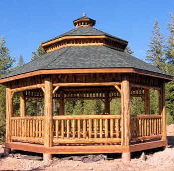 Log Octagon Gazebo Kit #3