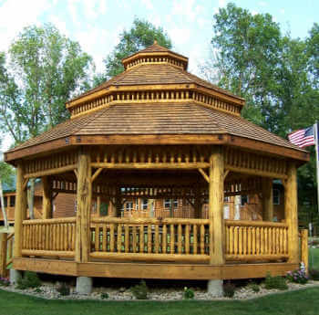 Log Octagon Gazebo Kit