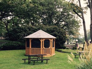 wooden gazebo