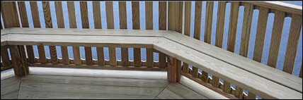 Wooden Gazebo Benches